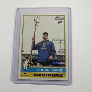 2025 Topps Heritage High Number LOGAN EVANS RC Image Variation SP Mariners